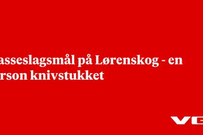 Masseslagsmål på Lørenskog - en person knivstukket