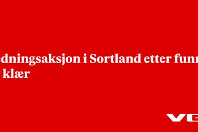 Redningsaksjon i Sortland etter funn av klær