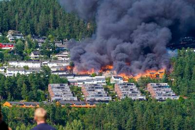 Storbrann i Drammen– over 100 boliger ødelagt