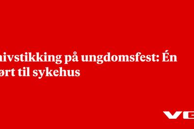 Knivstikking på ungdomsfest: Én kjørt til sykehus
