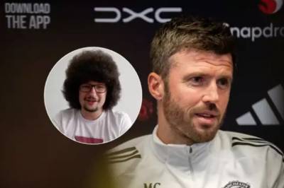 Selvsagt fikk Michael Carrick spørsmål om Manchester United-supporteren som nekter å klippe håret