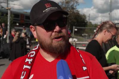 Fansen før Bryne FKs første kamp etter kaoset