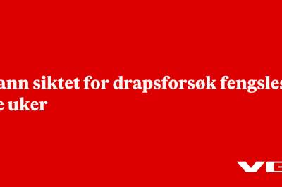 Mann siktet for drapsforsøk fengsles i tre uker
