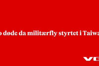 To døde da militærfly styrtet i Taiwan
