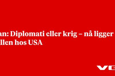 Iran: Diplomati eller krig – nå ligger ballen hos USA
