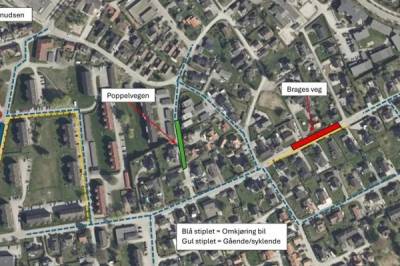 Anleggsarbeid pågår samtidig i flere gater – slik blir omkjøringa: – Beklager ulempene