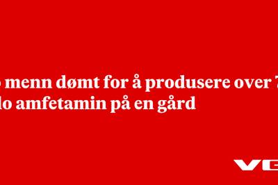 To menn dømt for å produsere over 70 kilo amfetamin på en gård