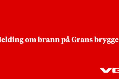 Melding om brann på Grans bryggeri 