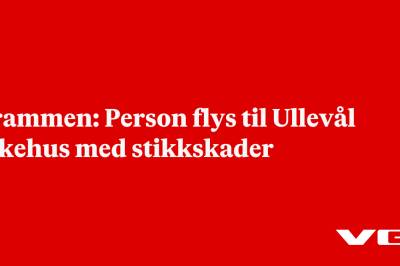 Alvorlig voldshendelse i Drammen: Person flys til Ullevål sykehus