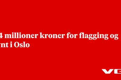 6,4 millioner kroner for pynt i Oslo ved kongelig dødsfall