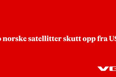 To norske satellitter skutt opp fra USA