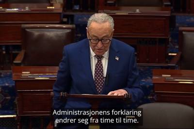 Chuck Schumer: – Hva i all verden mener Donald Trump når han sier at USA nå har til hensikt å styre Venezuela?