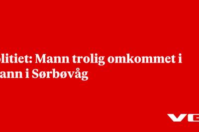 Politiet: Mann trolig omkommet i brann i Sørbøvåg