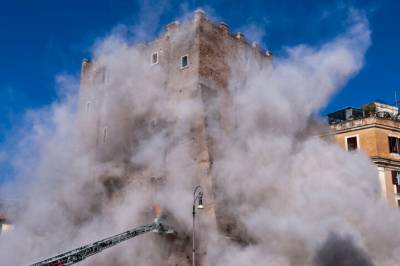 Historisk bygning kollapset