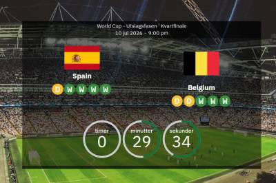VM 2026: Spania mot Belgia – bekreftede lag – Fabián Ruiz, Jérémy Doku og Kevin De Bruyne starter