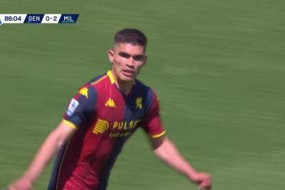 Johan Vasquez med mål mot AC Milan