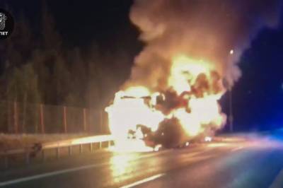 Russebuss i inferno på E6 på Romerike – 25 russ uskadet
