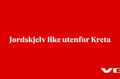 Jordskjelv like utenfor Kreta