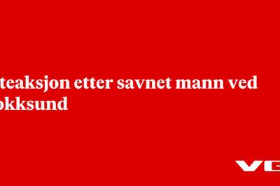 Leteaksjon etter savnet mann ved Hokksund