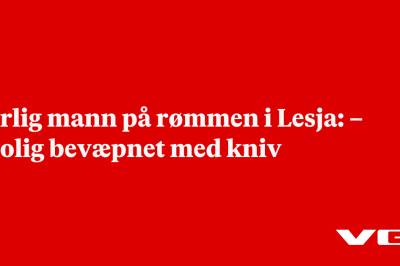 Farlig mann på rømmen i Lesja: – Trolig bevæpnet med kniv