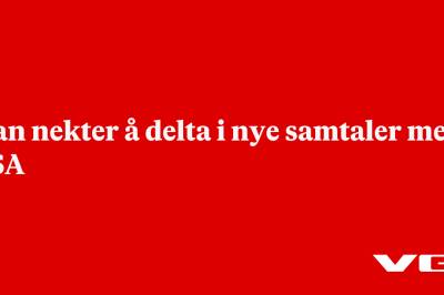 Iran nekter å delta i nye samtaler med USA