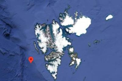 Jordskjelv nær Svalbard