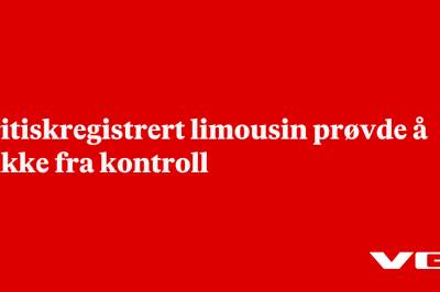 Britiskregistrert limousin prøvde å stikke fra kontroll