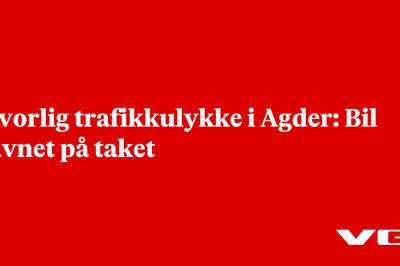 Alvorlig trafikkulykke i Agder: Bil havnet på taket