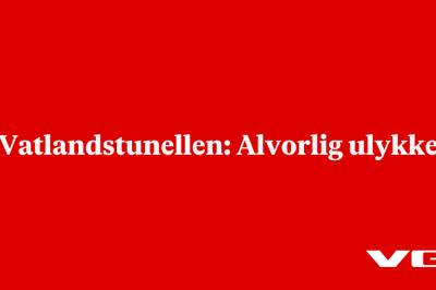 Vatlandstunellen: Alvorlig ulykke