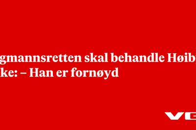 Lagmannsretten skal behandle Høibys anke: – Han er fornøyd