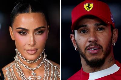 Kim Kardashian og Lewis Hamilton fanget i heftig strandkos