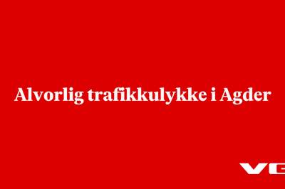 Alvorlig trafikkulykke i Agder