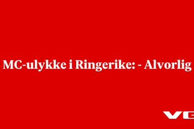 MC-ulykke i Ringerike:  - Alvorlig
