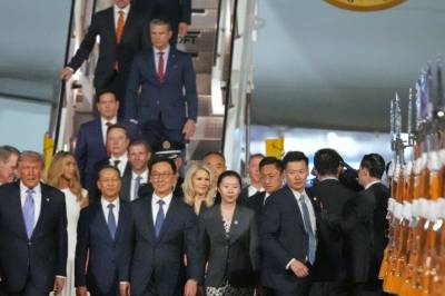 Trump har landet i Beijing