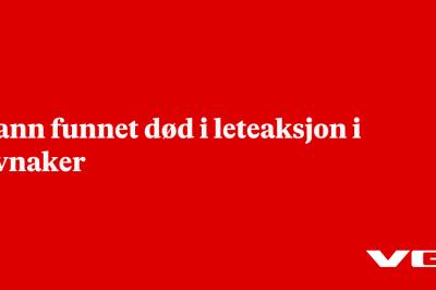 Mann funnet død i leteaksjon i Jevnaker