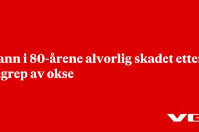 Mann 80-årene alvorlig skadet etter angrep av okse