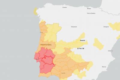 Rødt farevarsel for høye temperaturer i Sør-Europa