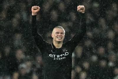 Erling Braut Haaland skåra mål nummer 100 i Premier League