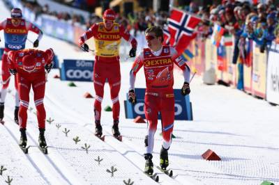 Klæbo vinner sitt femte gull i vinter-OL i herrenes lagsprint i langrenn