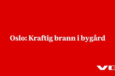 Oslo: Kraftig brann i bygård