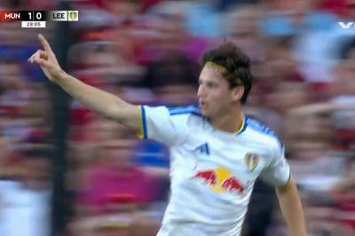 Brenden Aaronson utligner mot Manchester United
