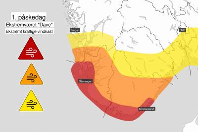 Ekstremværet «Dave» er på vei mot Norge. Uværet skaper et påskedilemma. 