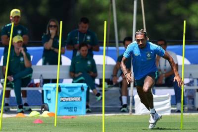 Raphinha i full trening for Brasil