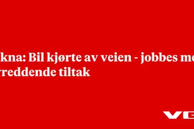 Sokna: Bil kjørte av veien - jobbes med livreddende tiltak