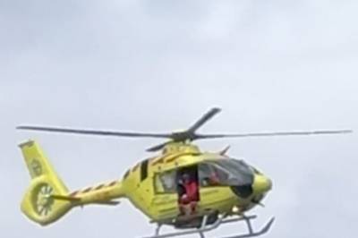 Helikopter på stedet