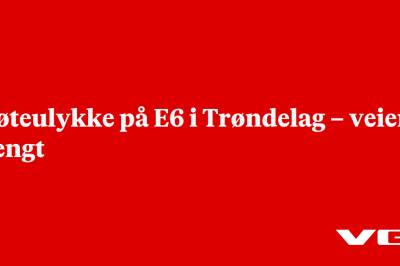 Møteulykke på E6 i Trøndelag – veien stengt