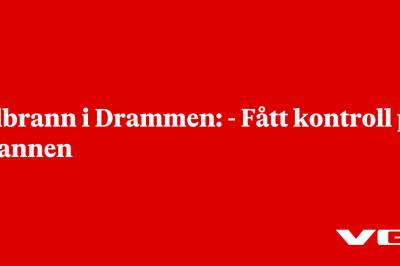 Bilbrann i Drammen: - Fått kontroll  på brannen