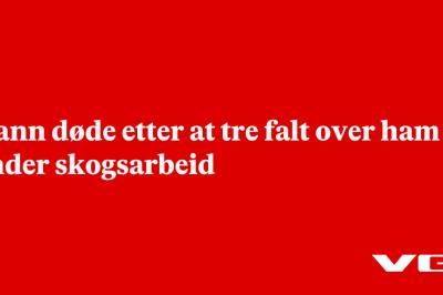 Mann døde etter at tre falt over ham under skogsarbeid
