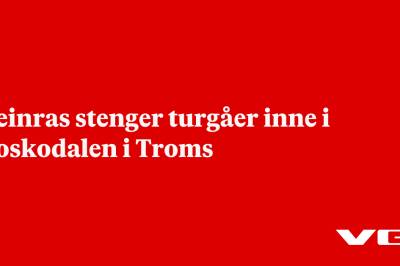 Steinras stenger turgåer inne i Moskodalen i Troms