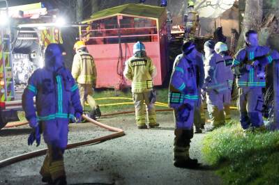 108 griser antatt døde etter brann i låve